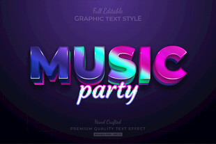 七彩音乐节字体样机