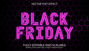 霓虹灯效果EPS字体样机