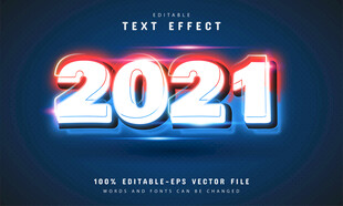 3D立体EPS艺术字效果