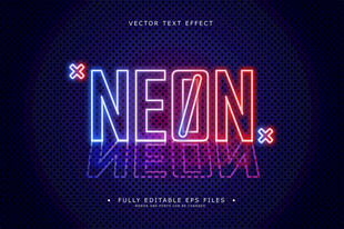 霓虹灯效果字体样机