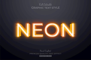 发光字EPS字体样机