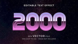 紫色水晶EPS字体样机