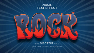 潮流摇滚字体样机