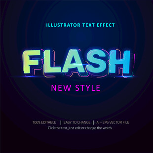 赛博朋克风格3D字体样机