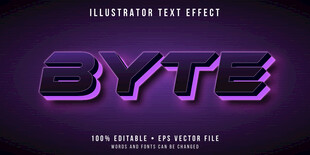 暗影风格3D立体EPS字体样机