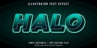 3D立体发光艺术字效果