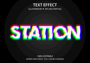 故障字体艺术字效果