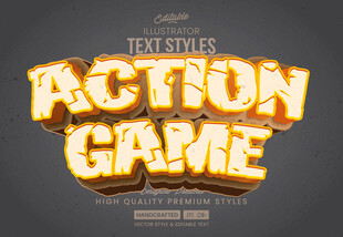 游戏字体3D立体艺术字效果