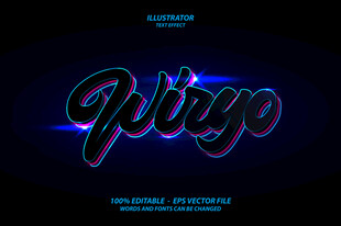 赛博朋克风格3D立体艺术字