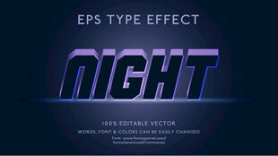 暗夜风格3D立体艺术字