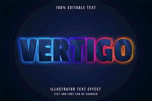 彩色背景光粗体字效果