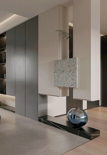 夹吊设计高级感装修木制品定制柜