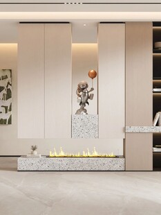 夹吊设计高级感装修木制品定制柜