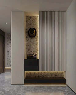 夹吊设计高级感装修木制品定制柜