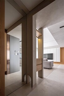 夹吊设计高级感装修木制品定制柜