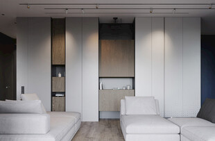 夹吊设计高级感装修木制品定制柜