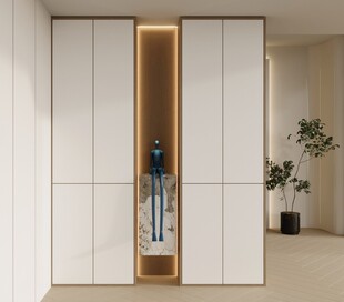 夹吊设计高级感装修木制品定制柜