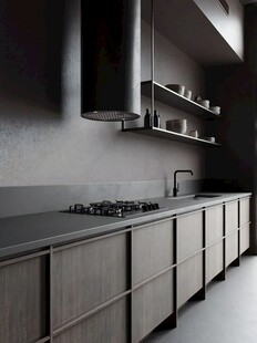 骨骼线胡桃木复古中式风格柜子门