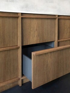 骨骼线胡桃木复古中式风格柜子门