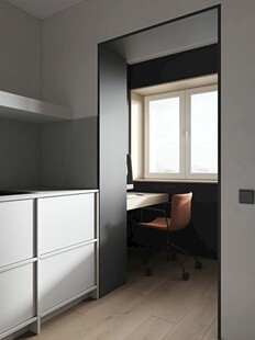 骨骼线胡桃木复古中式风格柜子门