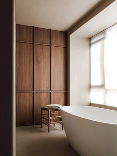 骨骼线胡桃木复古中式风格柜子门