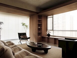 骨骼线胡桃木复古中式风格柜子门