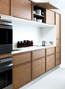 骨骼线胡桃木复古中式风格柜子门