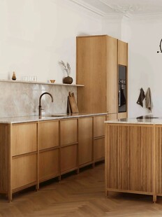 骨骼线胡桃木复古中式风格柜子门