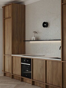 骨骼线胡桃木复古中式风格柜子门