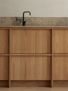 骨骼线胡桃木复古中式风格柜子门