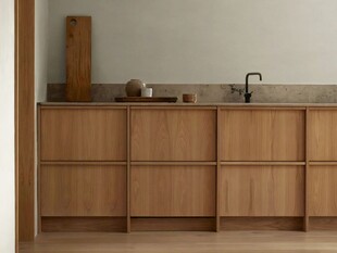 骨骼线胡桃木复古中式风格柜子门