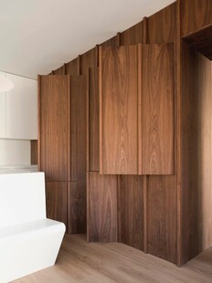 骨骼线胡桃木复古中式风格柜子门