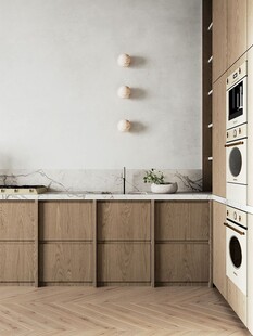 骨骼线胡桃木复古中式风格柜子门