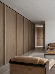 骨骼线胡桃木复古中式风格柜子门