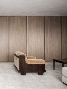 骨骼线胡桃木复古中式风格柜子门