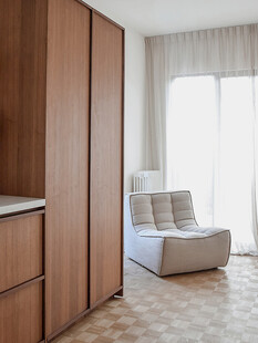 骨骼线胡桃木复古中式风格柜子门