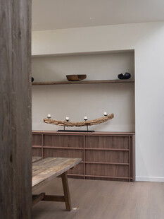 骨骼线胡桃木复古中式风格柜子门