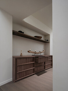 骨骼线胡桃木复古中式风格柜子门