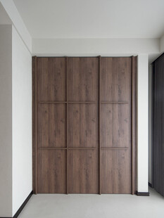 骨骼线胡桃木复古中式风格柜子门