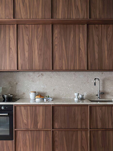 骨骼线胡桃木复古中式风格柜子门