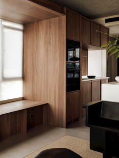 骨骼线胡桃木复古中式风格柜子门