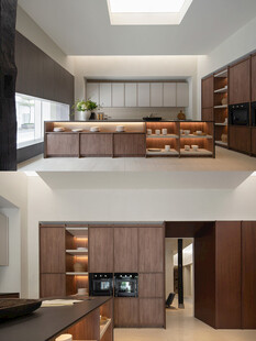 骨骼线胡桃木复古中式风格柜子门