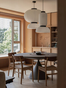 骨骼线胡桃木复古中式风格柜子门