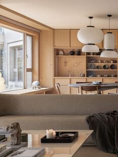 骨骼线胡桃木复古中式风格柜子门