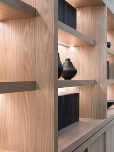 骨骼线胡桃木复古中式风格柜子门