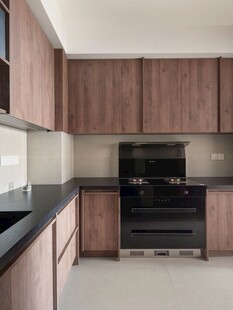 骨骼线胡桃木复古中式风格柜子门