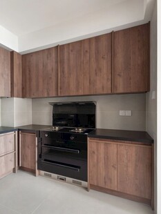 骨骼线胡桃木复古中式风格柜子门