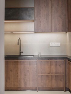 骨骼线胡桃木复古中式风格柜子门