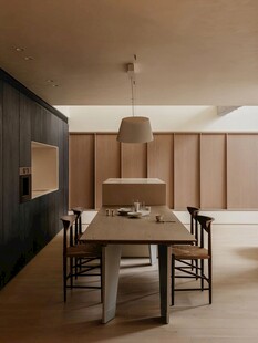 骨骼线胡桃木复古中式风格柜子门