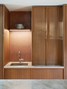 骨骼线胡桃木复古中式风格柜子门